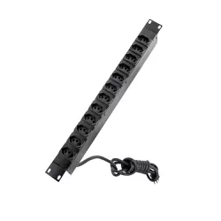 REGUA DE TOMADA 12 TOMADAS PRETO MAXELETRON - 0085 - Acretec Distribuidora 