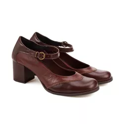 Sapato Clara - Chocolate com Castanho - A de Acessórios | Sapatos Femininos
