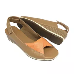 Sandália Giselle - Caramelo com Laranja - A de Acessórios | Sapatos Femininos