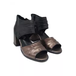Sandália Paulina - Ônix com Preto - A de Acessórios | Sapatos Femininos