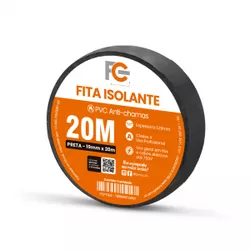 Fita Isolante Anti chamas 19mm x 20m - Preta - FCF... - ADVANCE | Seu Distribuidor PPA