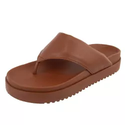 Flatform Búzios Dedo Tira Larga Caramelo - Agnes Veronez