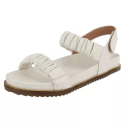 Papete Havaí Franzido Velcro OffWhite - Agnes Veronez