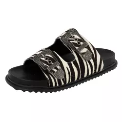 Papete África Slide Fivela Estampa Zebra - Agnes Veronez