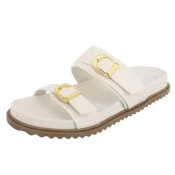 Papete Caribe Slide Enfeite Fivela OffWhite - Agnes Veronez