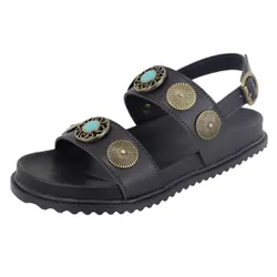 Papete LA Rasteira Boho Enfeite Metal Preto - Agnes Veronez