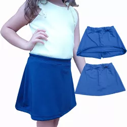 Short Saia Helanca Escolar C/ Elástico Azul Marinh... - ALIARTE CONFECÇÕES