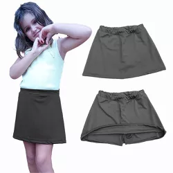 Short Saia Helanca Escolar C/ Elástico Preto - ALI... - ALIARTE CONFECÇÕES