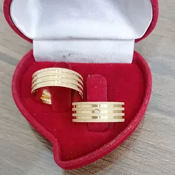 Aliança de Ouro 18k O PAR - RJ2222 - ALIANÇAS RAINHA VIRTUAL 