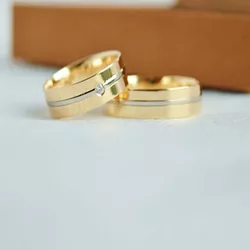 Aliança de Ouro 18k O PAR - RJ02BODAS - ALIANÇAS RAINHA VIRTUAL 