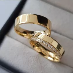 Aliança de Ouro 18k O PAR - RJ206 - ALIANÇAS RAINHA VIRTUAL 