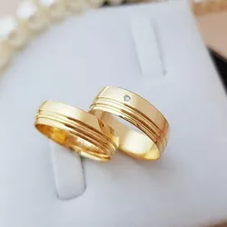 Aliança de Ouro 18k O PAR - RJ981 - ALIANÇAS RAINHA VIRTUAL 