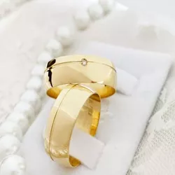 Aliança de Ouro 18k O PAR - RJ58 - ALIANÇAS RAINHA VIRTUAL 