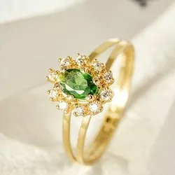 Anel de Formatura 18K PEDRA NATURAL - CH44D - ALIANÇAS RAINHA VIRTUAL 