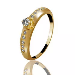 ANEL DE OURO AMARELO 18K - ARIEL - AN10 - NATURAL - ALIANÇAS RAINHA VIRTUAL 