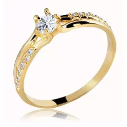 ANEL OURO AMARELO 18K - PODEROSA - A58 - ALIANÇAS RAINHA VIRTUAL 