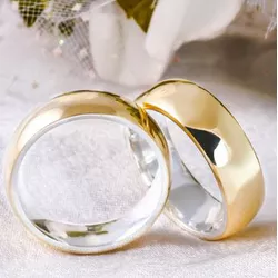 Aliança de Ouro com Prata O PAR - RAINHA01 BRINDE ... - ALIANÇAS RAINHA VIRTUAL 