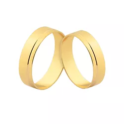Alianças De Ouro Para Casamento - J-265 - Alianças da Fabrica 