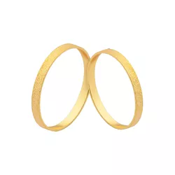 Alianças De Ouro Retas Diamantadas - J-450 - Alianças da Fabrica 