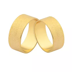 Alianças De Ouro Retas Diamantadas - J-510 - Alianças da Fabrica 
