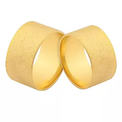 Alianças De Ouro Retas Diamantadas - J-535 - Alianças da Fabrica 