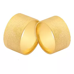 Alianças De Ouro Retas Diamantadas - J-540 - Alianças da Fabrica 