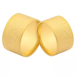 Alianças De Ouro Retas Diamantadas - J-545 - Alianças da Fabrica 