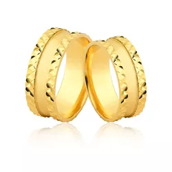 Alianças De Ouro Personalizadas - JE-586 - Alianças da Fabrica 