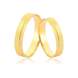 Aliança Em Ouro Diamantada - JE-636 - Alianças da Fabrica 