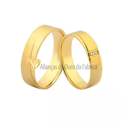 Alianças Em Ouro - JN-403 - Alianças da Fabrica 