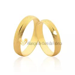 Alianças De Ouro Preço Barato - JN-447 - Alianças da Fabrica 
