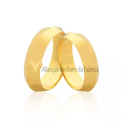 Alianças Em Ouro - JN-458 - Alianças da Fabrica 