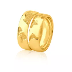 Alianças De Ouro Personalizadas Com Mapa Mundi - JN-493 - Alianças da Fabrica 
