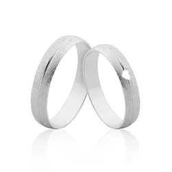 Alianças De Prata Personalizadas - AG-JN-447 - Alianças da Fabrica 