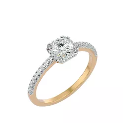 Anel em ouro 18k com pedra de zirconia abrilhantad... - Almeida Prada