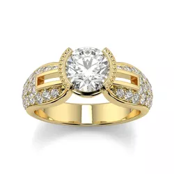 Anel solitario modelo bugari ouro 18k 7g - 08 - Almeida Prada