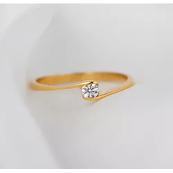 ANEL NOIVADO OURO 18K 2G MODELO AURA - ANR5 - Almeida Prada