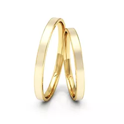 Alianças Casamento Linha Classic Ouro 2mm Quadrada... - Almeida Prada