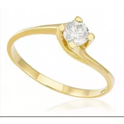 Solitário em Ouro 18k / Ouro Branco - AS00027 - Almeida Prada