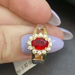 Anel de formatura em ouro 18k com 3.3 gramas com 1... - Almeida Prada