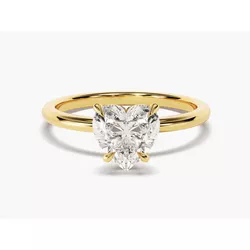 Anel em ouro 18k com pedra de zirconia de coraçao ... - Almeida Prada
