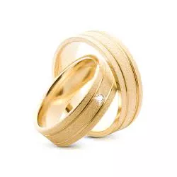 Aliança em Ouro - Modelo Fer - ACO00982 - Almeida Prada