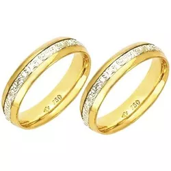 Aliança de Boldas com Ouro Amarelo e Ouro Branco -... - Almeida Prada