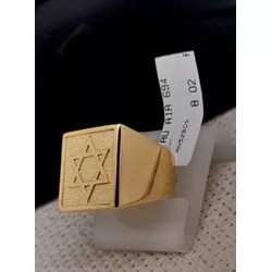 Anel em ouro 18k reforçado estrela do Davi 8g - 10... - Almeida Prada