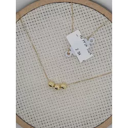 Corrente ouro 18k com 3 esferas 3g - 1073 - Almeida Prada