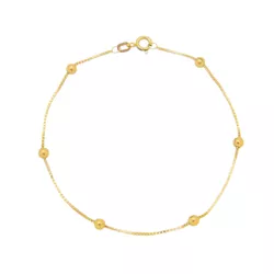 Pulseira Feminina Veneziana Bolinha Ouro 18k 1,5g ... - Almeida Prada