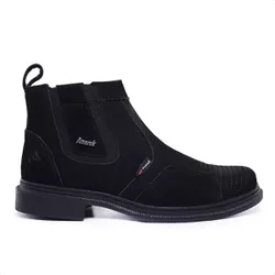  Bota Botina Cano Curto Em Couro Legítimo Preto - ... - Amarok Boots
