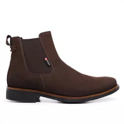 Bota Chelsea Masculina Nobuck Café - 4051- CAFÉ - ... - Amarok Boots