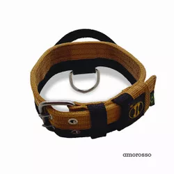 Coleira Duo Color Poderosso Areia E Preto Amorosso - 4901-006-014-D - Amorosso