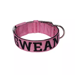 Coleira Para Cachorro Personalizada - Rosa e Preto - tr.p.20.2 - Amorosso